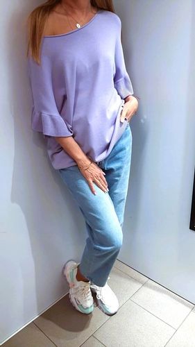 COCOMORE Bluzka Sweter z Falbanką Żółty na Arena.pl