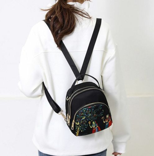 Mały plecak damski 2w1 torebka na ramię czarny plecaczek miejski na Arena.pl