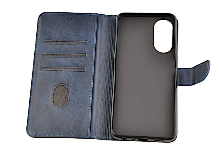 Etui portfel Wallet do Oppo A78 5G granatowy zdjęcie 4