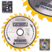 TARCZA WIDIOWA DO DREWNA PIŁY PIŁA 210 X 30 MM 24Z TDD-210x30x24Z