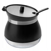 Cukiernica Cukierniczka Z Łyżeczką Pokrywką Czarna