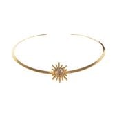 choker ze słoneczkiem, z kryształkiem (c25/lat/100au)