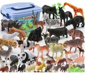 FIGURKI ZWIERZĘTA ZOO ZWIERZĄTKA ZESTAW FIGURKI DZIKIE SAFARI 58 ELEMENTÓW