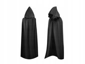 Peleryna śmierci czarna z kapturem Wampir 140cm kostium na Halloween