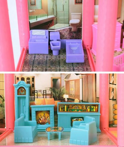 DOMEK DLA LALEK WILLA RÓZOWA MEBLE LALKI LALECZKI TARAS SAMOCHÓD DO ZABAWY na Arena.pl