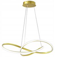 NOWOCZESNA LAMPA WISZĄCA ZŁOTY ŻYRANDOL LED 48W z PILOTem GLAMOUR