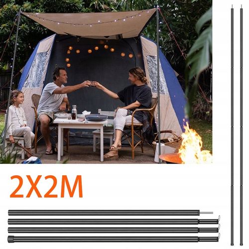 2X 2M TYCZKI NAMIOTOWE TELESKOPOWY REGULOWANY TYCZKA DO BALDACHIMU na Arena.pl