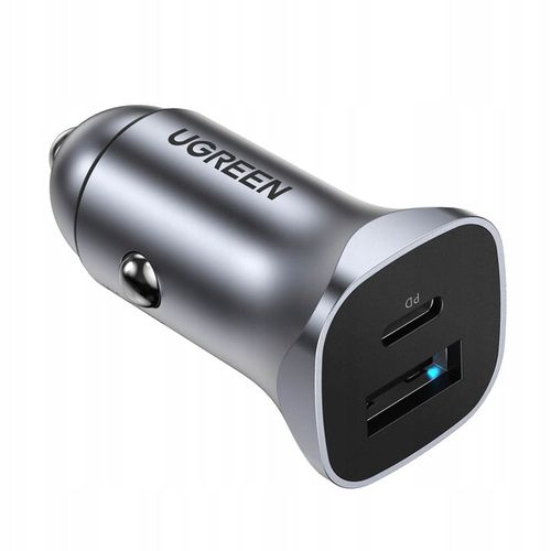 UGREEN SZYBKA ŁADOWARKA SAMOCHODOWA USB-A / USB-C 12-24V 30W na Arena.pl