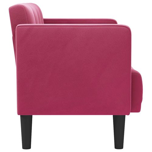 Sofa dwuosobowa wino czerwone 111 cm aksamit na Arena.pl
