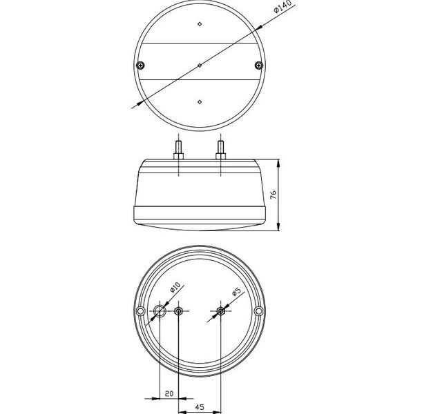 Lampa tylna okrągła bez oś. tablicy PRAWA (MD016P) zdjęcie 2