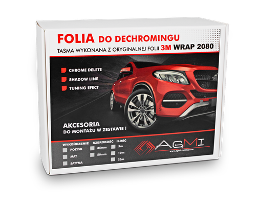 3M FOLIA TAŚMA DECHROMING 5cm 10m CZARNY POŁYSK na Arena.pl