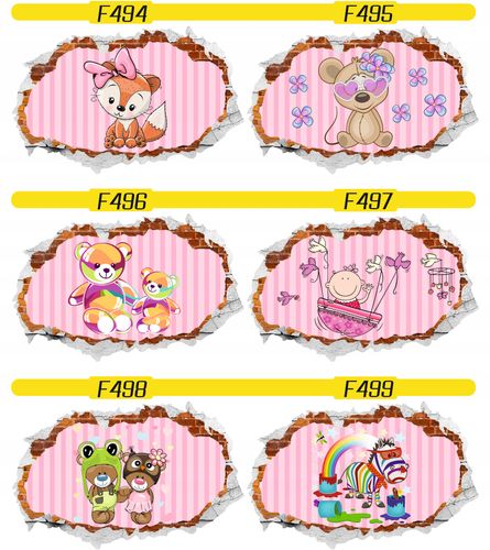 Naklejka samoprzylepna efekt 3D pluszowe misie HIT na Arena.pl