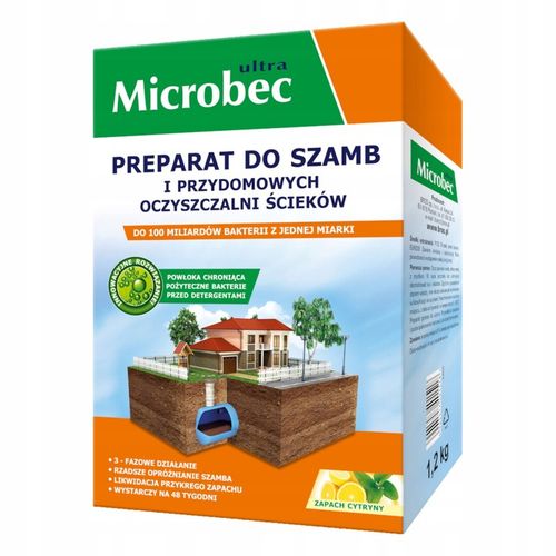 MICROBEC ULTRA Preparat Bakterie Do Szamba Aktywator Cytrynowe 1,2 KG na Arena.pl