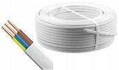 PRZEWÓD KABEL INSTALACYJNY YDYP 3X2,5 PŁASKI PODTYNKOWY PRĄDOWY 10M