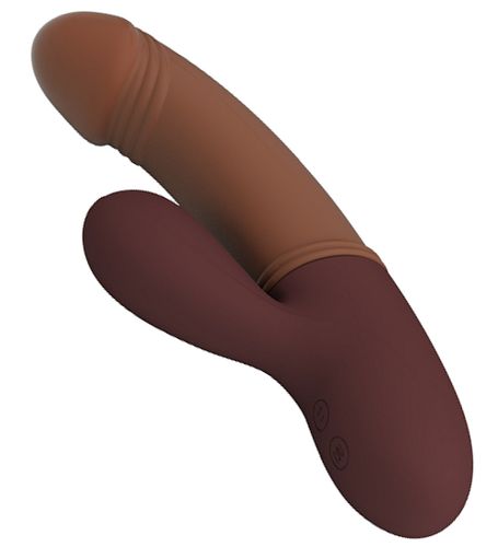 Brązowy wibrator do punktu G i łechtaczki na Arena.pl