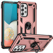 Pancerne Etui do Samsung Galaxy A53 5G Różowe Złoto Szkło Ring Podstawka