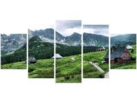 70CM 150CM OBRAZ 5 ELEM CHATY TATRZAŃSKIE ŚCIENNY