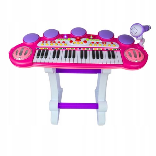 ORGANY ORGANKI KRZESEŁKO PIANINKO MP3 Z MIKROFONEM KEYBOARD USB DLA DZIECI na Arena.pl