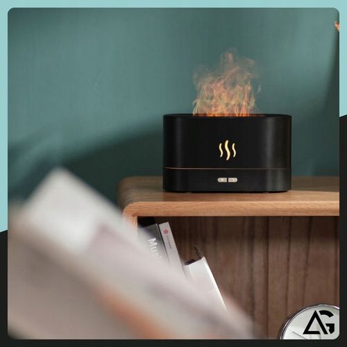 NAWILŻACZ POWIETRZA DYFUZOR LAMPKA NOCNA LED EFEKT PŁOMIENIA KOMINEK na Arena.pl