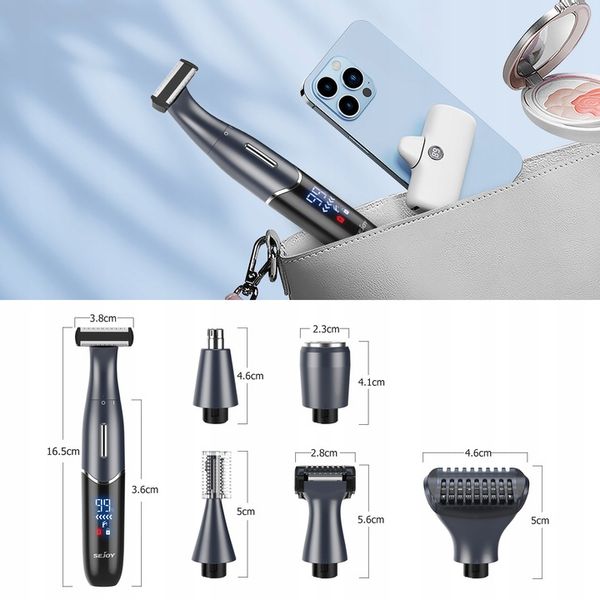 DEPILATOR DO CIAŁA NÓG TWARZY TRYMER DO NOSA BRWI BIKINI GOLARKA DAMSKA zdjęcie 3