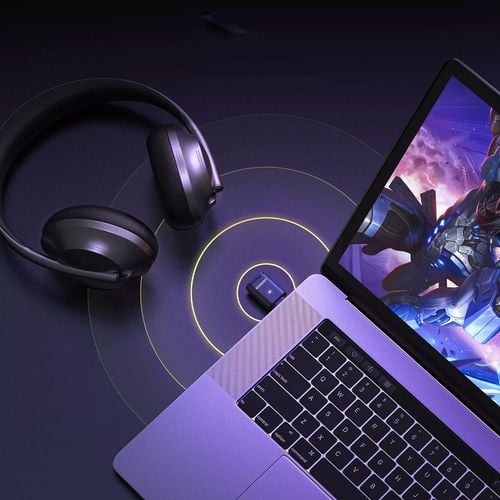 adapter audio transmiter bluetooth 5.3 aptx usb-c - czarny na Arena.pl