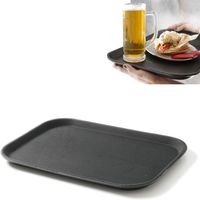 taca kelnerska antypoślizgowa odporna 25.5x35.5cm - czarna
