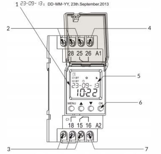 Elektroniczny programator czasowy 100 programów 1 wyjście 16A/230V ORNO zdjęcie 3