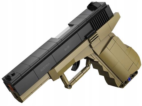 KLOCKI CADA BROŃ GLOCK 17 MECHANICZNY PISTOLET 338 ELEMENTÓW + 5 NABOI na Arena.pl