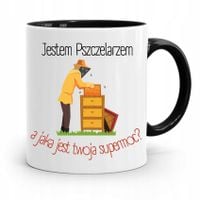 Kubek Czarny Dla Pszczelarza Jestem Pszczelarzem Z Nadrukiem Ze Zdjęciem