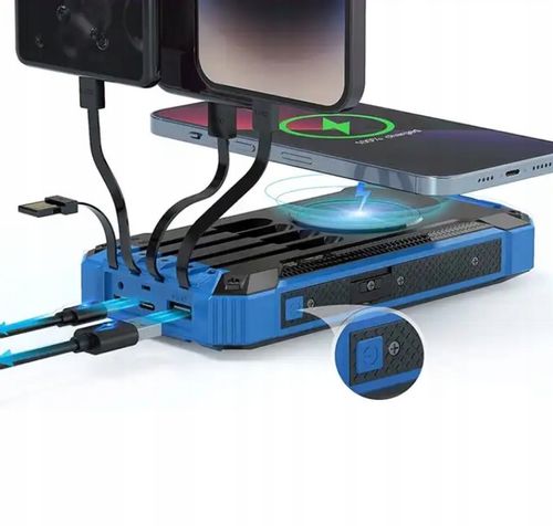 POWERBANK SOLAR 20000mah INDUKCJA LATARKA 6xUSB na Arena.pl
