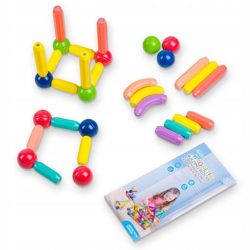 DUŻE KLOCKI MAGNETYCZNE KONSTRUKCYJNE EDUKACYJNE STICKS PATYCZKI XXL 98 ele na Arena.pl