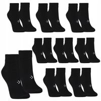 CZARNE SKARPETY DAMSKIE BAWEŁNIANE KLASYCZNE ZA KOSTKĘ 9-PAR MORAJ R.35-38