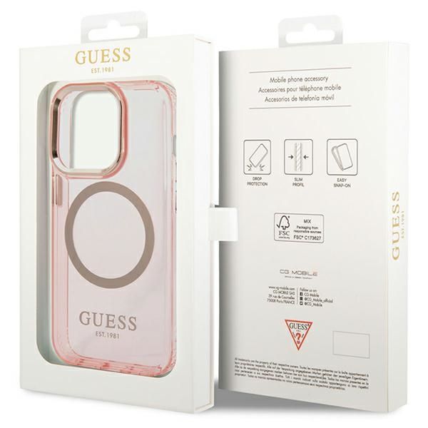 Etui Guess do iPhone 14 Pro Max, Różowy, MagSafe zdjęcie 8