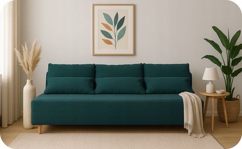 Zestaw KIMO funkcja spania sofa fotele Family Meble c. szary Anafi sztruks na Arena.pl