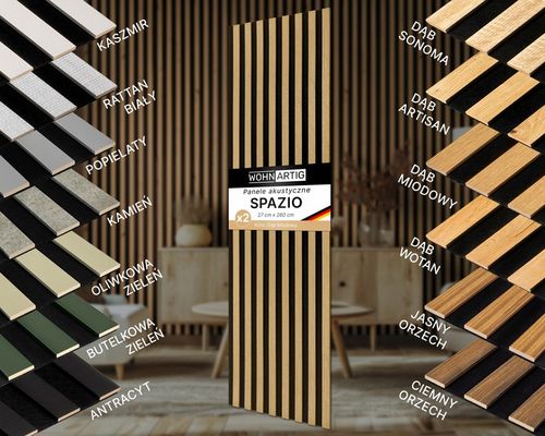 Lamele ścienne, akustyczne 54x260 cm na czarnym filcu Dąb i inne na Arena.pl