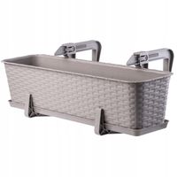 SKRZYNKA BALKONOWA DONICZKA UCHWYTY PODSTAWKA 60cm