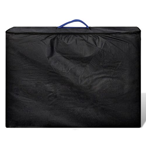 Składany stół do masażu z drewnianą ramą, 2 strefy, niebieski na Arena.pl