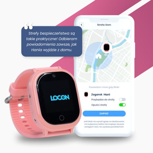 Smartwatch dla dziecka LOKALIZACJA GPS Locon Watch Lite PL aplikacja na Arena.pl