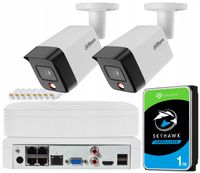 Zestaw Monitoringu 2x Kamera 6MPx Dahua Dual Light Zewnętrzny Bez Kabla