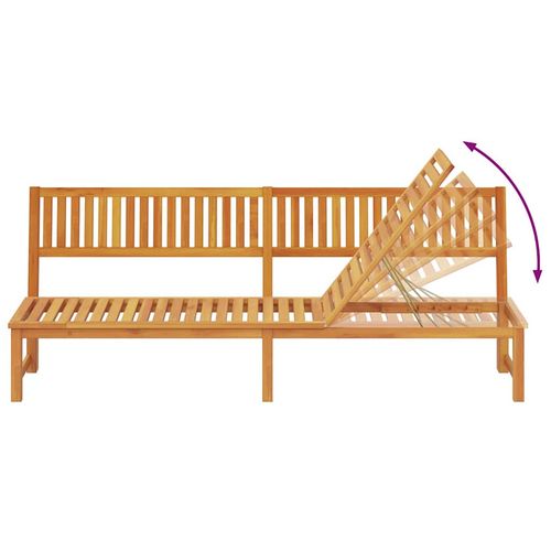 Leżak 1-osoba Brązowy 200 x 57 x 75cm Lite drewno akacjowe na Arena.pl