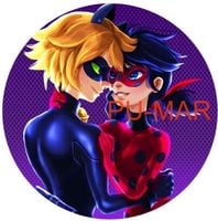 Opłatek na tort Urodziny Biedronka Czarny Kot Postać Tekst Gratis