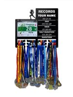 Wieszak na medale i numery startowe REKORDY BIEGOWE RUN twoje imię 74.1