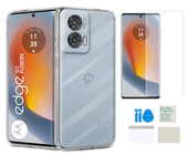 Etui silikonowe 2mm do MOTOROLA EDGE 50 FUSION obudowa + folia ochronna TPU