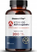 ASHWAGANDHA KSM-66 EKSTRAKT Z KORZENIA MAX PORCJA STRES SEN RELAKS 100KAPS.