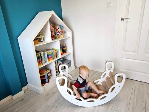 Bujak Montessori + ścianka/zjeżdżalnia biało-dębowy BM-310 na Arena.pl