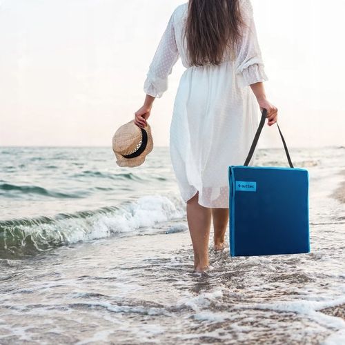 MATA PLAŻOWA Z OPARCIEM SKŁADANA REGULOWANY LEŻAK PLAŻOWY OUTTEC na Arena.pl