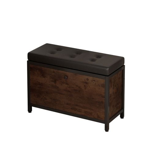 SZAFKA NA BUTY POJEMNA Z SIEDZISKIEM SCHOWEK PÓŁKA OTWIERANA DREWNO RETRO na Arena.pl