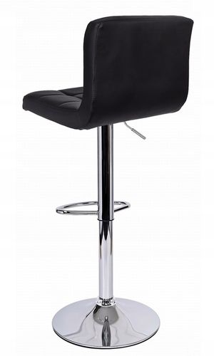 Hoker kuchenny obrotowy czarny z oparciem loft regulowany wysoki na Arena.pl