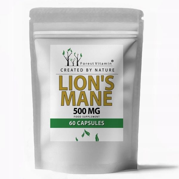 Soplówka Jeżowata 500mg 60kap LION'S MANE PAMIĘĆ MÓZG KONCENTRACJA zdjęcie 6