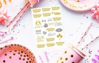 tatuaże urodzinowe birthday zestaw złoty [62k]
